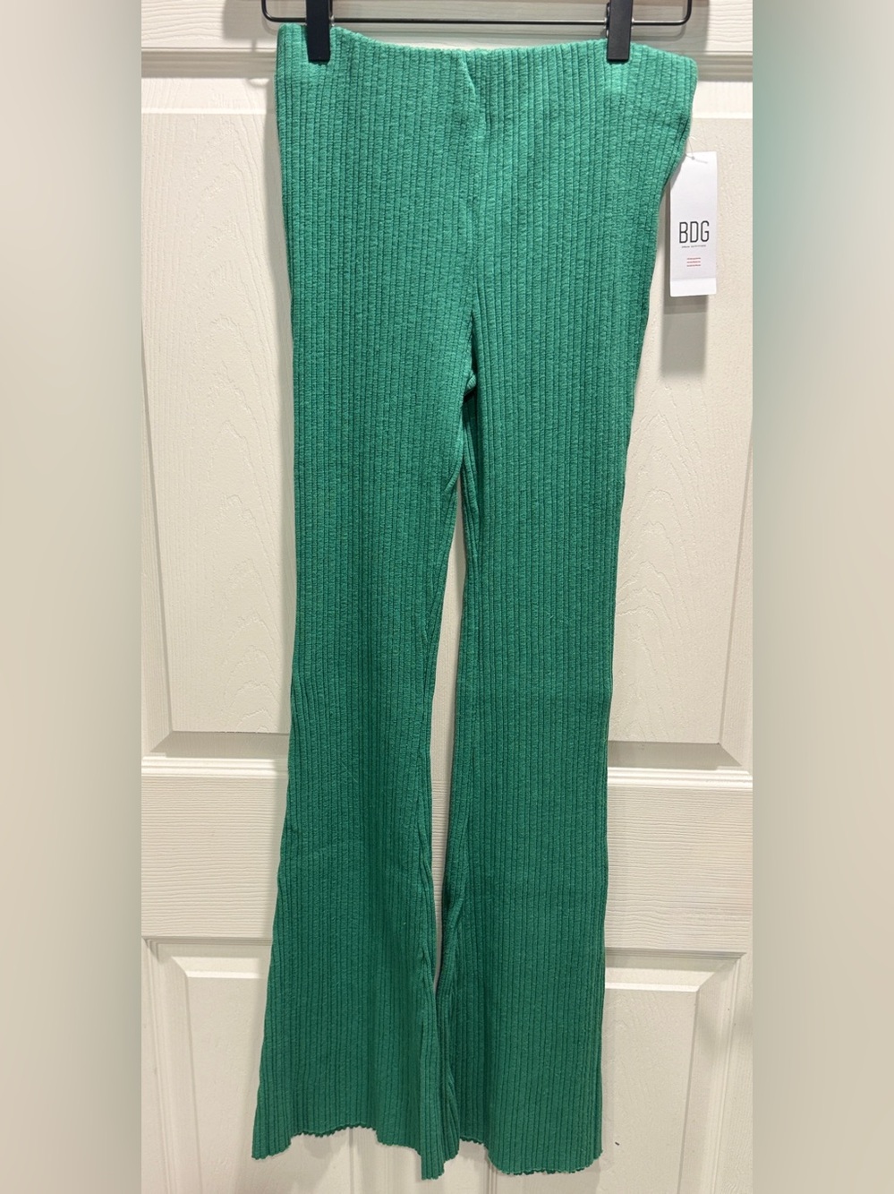 BDG Urban Outfitters Ribbed Flare Pants Green Size Small NWT Y2K - Picture 2 of 10